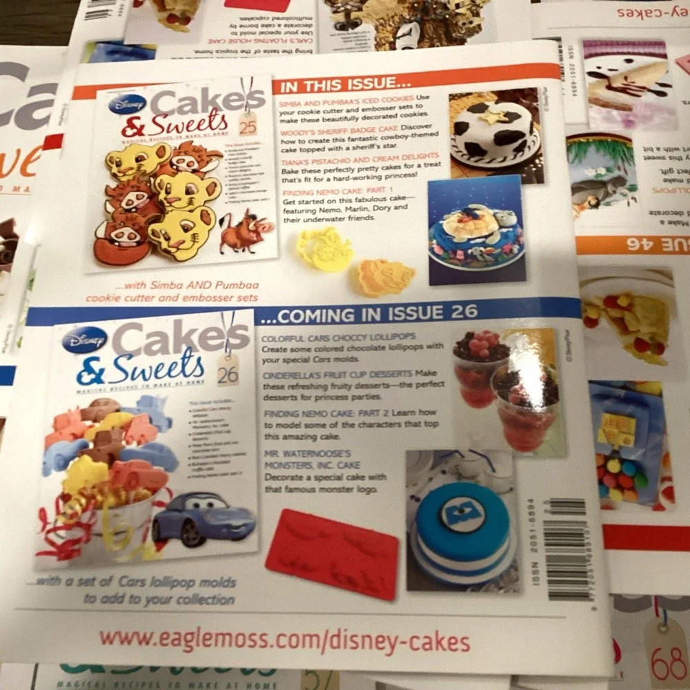 Disney Cakes And Sweets Magazines Themed Recipes Princesses Mickey Lot Of 23